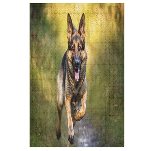 German Shepherd Collection Animal Puzzle 1000-teiliges Kunstpuzzle Berühmter Malspaß Erwachsene, Mehrfarbig Größe: 1000 PCS von NEylim