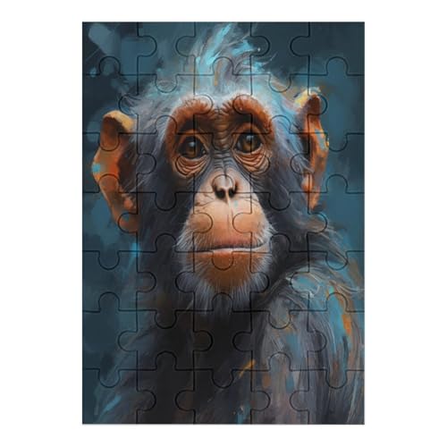 Gigantopithecus - 35 Teile Puzzle – - Hochauflösendes - Gelegenheitsspiel – 35 Teile Holzpuzzle 35 PCS von NEylim
