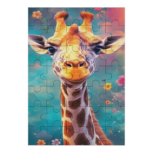 Giraffe - 35 Teile Puzzle – - Hochauflösendes - Gelegenheitsspiel – 35 Teile Holzpuzzle 35 PCS von NEylim
