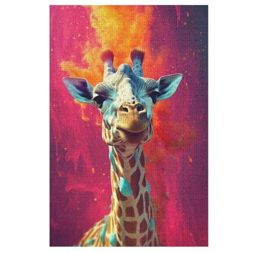Giraffe Collection Puzzle 1000-teiliges Kunstpuzzle Berühmter Malspaß Erwachsene, Mehrfarbig Größe: 1000 PCS von NEylim
