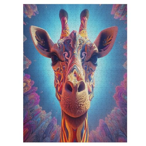 Giraffe Collection Puzzle 500-teiliges Kunstpuzzle Berühmter Malspaß Erwachsene, Mehrfarbig Größe: 500 PCS von NEylim