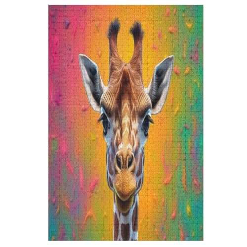 Giraffe Puzzle 1000 PCS - Erwachsenenpuzzle Mit - Geschicklichkeitsspiel Für Die Ganze Familie - Ideal Als Holzpuzzle von NEylim