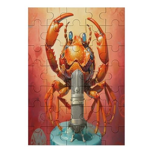 Krabbe - 35 Teile Puzzle – - Hochauflösendes - Gelegenheitsspiel – 35 Teile Holzpuzzle 35 PCS von NEylim