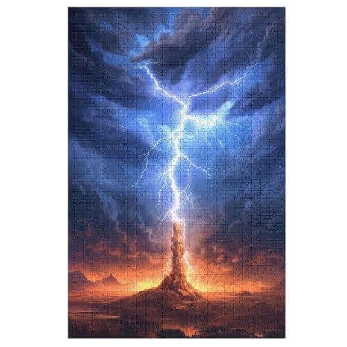 Lightning - 1000 Teile Puzzle – - Hochauflösendes - Gelegenheitsspiel – 1000 Teile Holzpuzzle 1000 PCS von NEylim