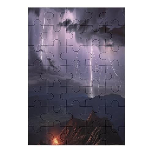 Lightning - 35 Teile Puzzle – - Hochauflösendes - Gelegenheitsspiel – 35 Teile Holzpuzzle 35 PCS von NEylim