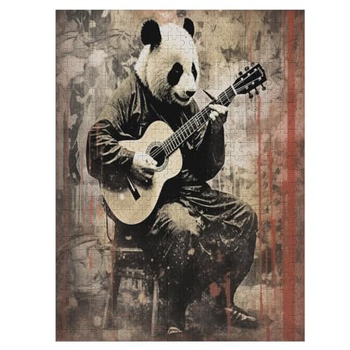 Music Panda - 500 Teile Puzzle – - Hochauflösendes - Gelegenheitsspiel – 500 Teile Holzpuzzle 500 PCS von NEylim