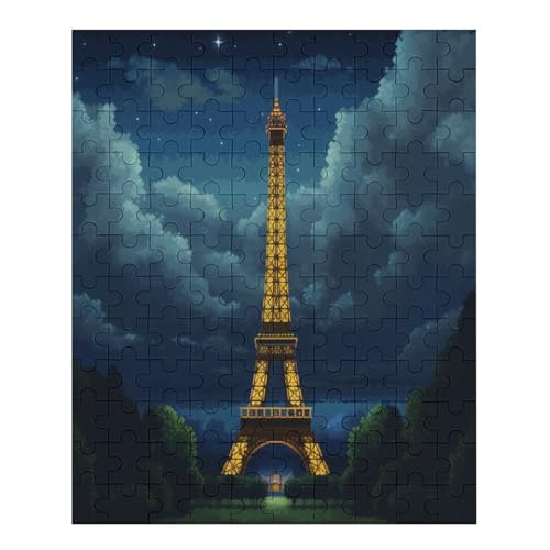 Paris Scene - 70 Teile Puzzle – - Hochauflösendes - Gelegenheitsspiel – 70 Teile Holzpuzzle 70 PCS von NEylim