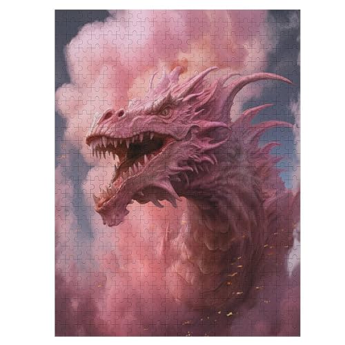 Pink Dargon - 500 Teile Puzzle – - Hochauflösendes - Gelegenheitsspiel – 500 Teile Holzpuzzle 500 PCS von NEylim