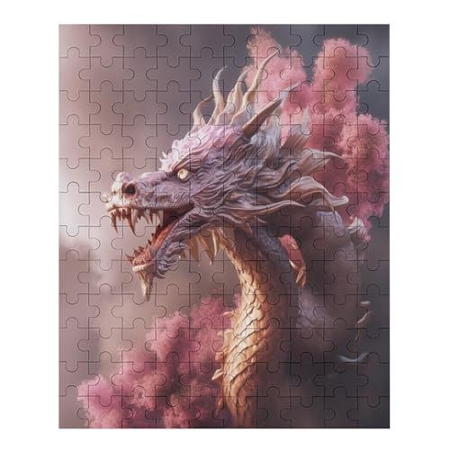 Pink Dargon - 70 Teile Puzzle – - Hochauflösendes - Gelegenheitsspiel – 70 Teile Holzpuzzle 70 PCS von NEylim