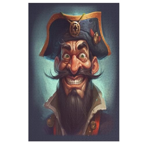 Pirate Puzzle 1000 PCS - Erwachsenenpuzzle Mit - Geschicklichkeitsspiel Für Die Ganze Familie - Ideal Als Holzpuzzle von NEylim