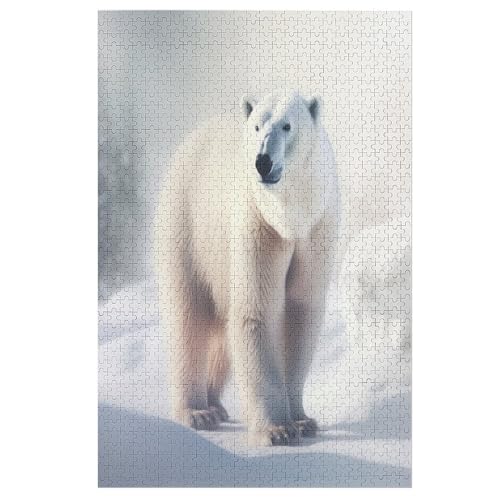 Polar Bear - 1000 Teile Puzzle – - Hochauflösendes - Gelegenheitsspiel – 1000 Teile Holzpuzzle 1000 PCS von NEylim