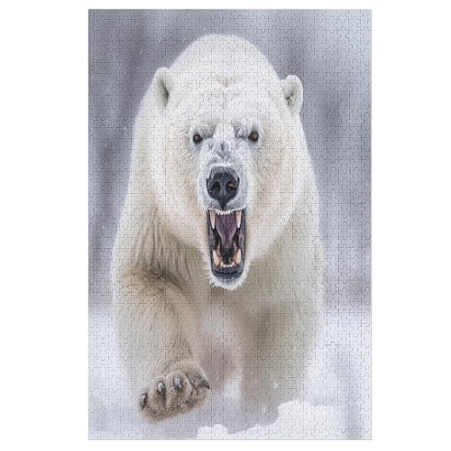 Polar Bear Puzzle 1000 PCS - Erwachsenenpuzzle Mit - Geschicklichkeitsspiel Für Die Ganze Familie - Ideal Als Holzpuzzle von NEylim