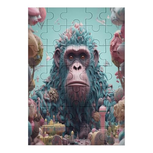 Puzzle Für Erwachsene 35 Teile - Gigantopithecus Puzzle - - Für Kinder Dekompressionsspielzeug Für Kinder Dekompressionspuzzle Größe: 35 PCS von NEylim