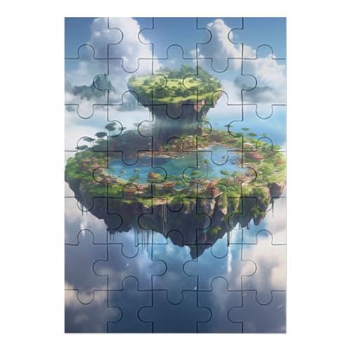 Puzzle Für Erwachsene 35 Teile Holzpuzzle | Islands Puzzle Puzzle | Hochauflösendes | Gelegenheitsspiel Art-Deco-Landschaft Größe: 35 PCS von NEylim