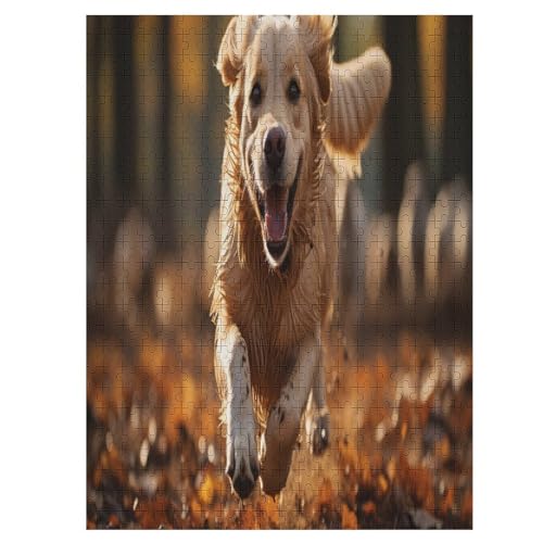 Puzzle Für Erwachsene 500 Teile Holzpuzzle | Labrador Retriever Puzzle Puzzle | Dog Hochauflösendes | Gelegenheitsspiel Art-Deco-Landschaft Größe: 500 PCS von NEylim