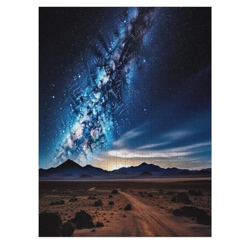 Puzzle Für Erwachsene 500 Teile Holzpuzzle | Night Sky Puzzle Puzzle | Hochauflösendes | Gelegenheitsspiel Art-Deco-Landschaft Größe: 500 PCS von NEylim