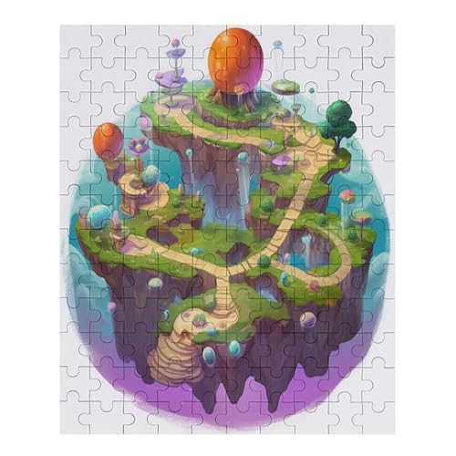 Puzzle Für Erwachsene 70 Teile Holzpuzzle | Game Island Puzzle Puzzle | Hochauflösendes | Gelegenheitsspiel Art-Deco-Landschaft Größe: 70 PCS von NEylim