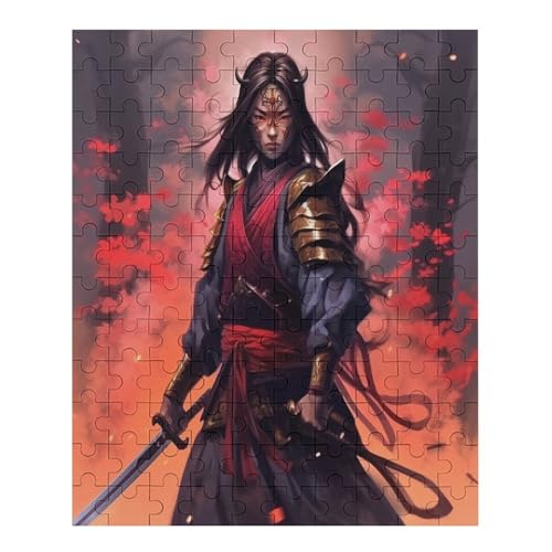 Samurai Warrior - 70 Teile Puzzle – - Hochauflösendes - Gelegenheitsspiel – 70 Teile Holzpuzzle 70 PCS von NEylim
