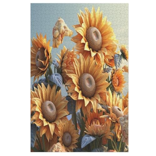 Sunflowers - 1000 Teile Puzzle – - Hochauflösendes - Gelegenheitsspiel – 1000 Teile Holzpuzzle 1000 PCS von NEylim