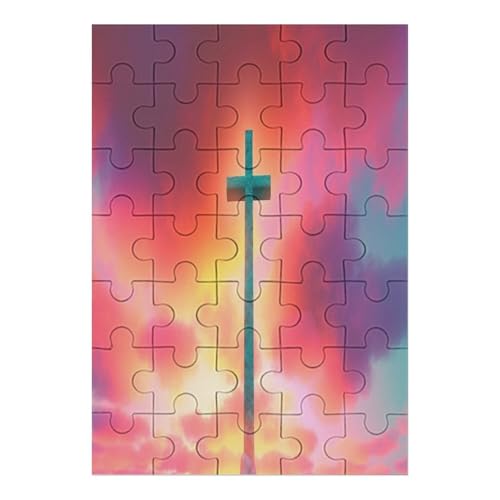 The Cross - 35 Teile Puzzle – Animal - Hochauflösendes - Gelegenheitsspiel – 35 Teile Holzpuzzle 35 PCS von NEylim