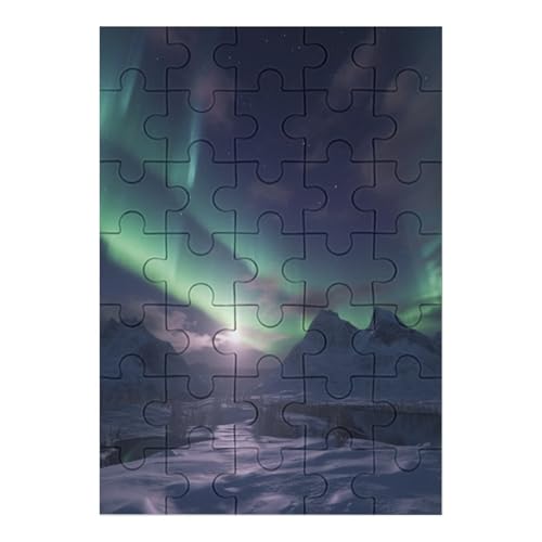 The Northern Lights - 35 Teile Puzzle – - Hochauflösendes - Gelegenheitsspiel – 35 Teile Holzpuzzle 35 PCS von NEylim