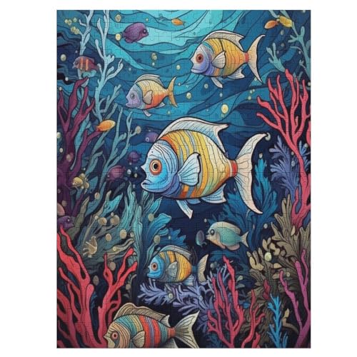 Under Sea - 500 Teile Puzzle – - Hochauflösendes - Gelegenheitsspiel – 500 Teile Holzpuzzle 500 PCS von NEylim