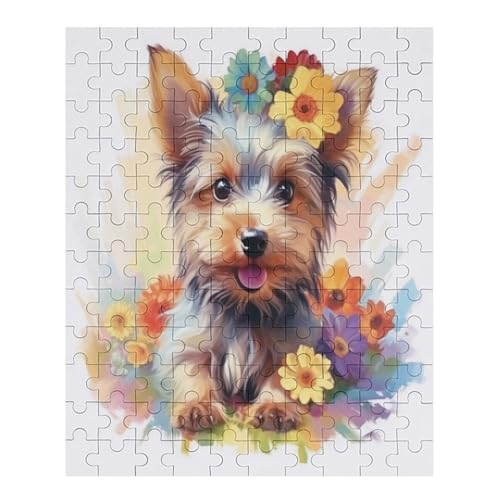 Yorkshire Terrier - 70 Teile Puzzle – Animal - Hochauflösendes - Gelegenheitsspiel – 70 Teile Holzpuzzle 70 PCS von NEylim