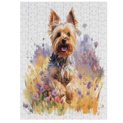 Yorkshire Terrier Puzzle 200 PCS - Erwachsenenpuzzle Mit Animal - Geschicklichkeitsspiel Für Die Ganze Familie - Ideal Als Holzpuzzle von NEylim