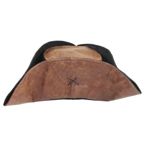 NFEKLFI Dreispitz Dreieckhut, Piratenhut for Erwachsene, Kapitän, Unisex, Partyhut, Cosplay, Fotografie-Zubehör, Braun NFEKLFI Dreispitz Dreieckhut, Piratenhut for Erwachsene, Kapitän, Unisex, Partyhut, Cosplay, Fotografie-Zubehör, Braun von NFEKLFI