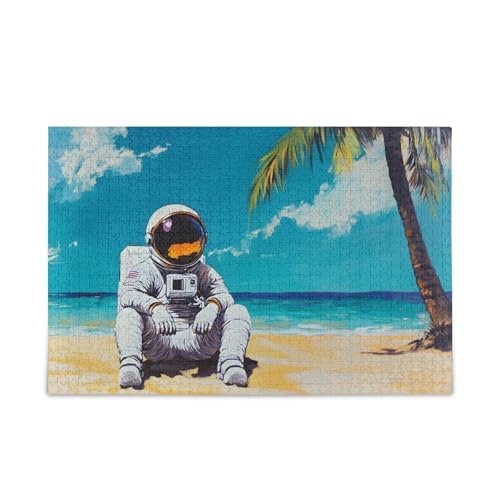 NFMILI Astronaut Beach Jigsaw Puzzles 500 Teile für Erwachsene Familien Zigsaw Puzlle Spiel 20,5 × 37,8 cm NFMILI Astronaut Beach Jigsaw Puzzles 500 Teile für Erwachsene Familien Zigsaw Puzlle Spiel 20,5 × 37,8 cm von NFMILI