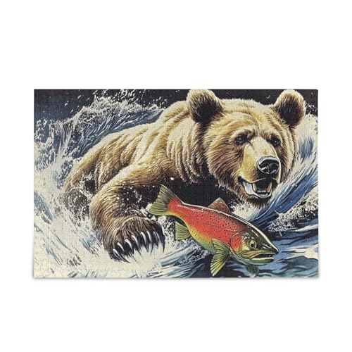 NFMILI Bärenjagd Puzzles 500 Teile für Erwachsene Familien Zigsaw Puzlle 20,5 × 37,8 cm NFMILI Bärenjagd Puzzles 500 Teile für Erwachsene Familien Zigsaw Puzlle 20,5 × 37,8 cm von NFMILI