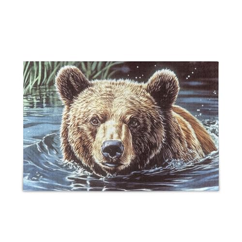 NFMILI Bear River Puzzle 500 Teile für Erwachsene Familien Zigsaw Puzlle 20,5 × 37,8 cm NFMILI Bear River Puzzle 500 Teile für Erwachsene Familien Zigsaw Puzlle 20,5 × 37,8 cm von NFMILI