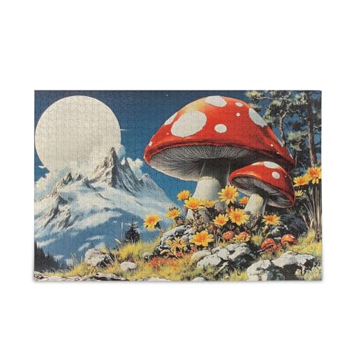 NFMILI Bergpilz Puzzle 500 Teile für Erwachsene Familien Zigsaw Puzlle Spiel 20,5 × 37,8 cm NFMILI Bergpilz Puzzle 500 Teile für Erwachsene Familien Zigsaw Puzlle Spiel 20,5 × 37,8 cm von NFMILI