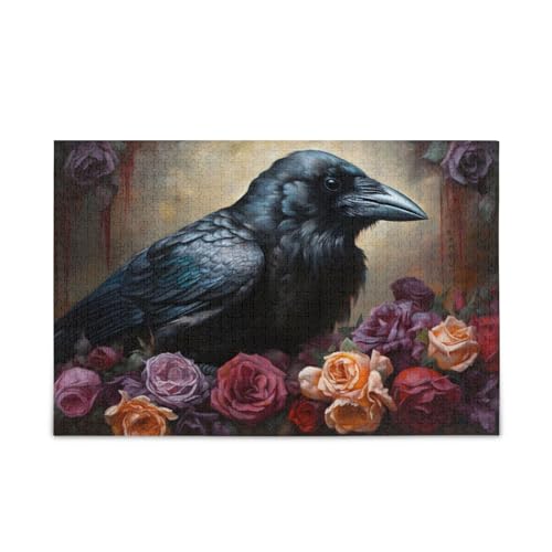 NFMILI Black Bird Jigsaw Puzzles 1000 Teile Holz für Erwachsene Familien DIY Freizeitspiel 20,5 × 37,8 cm NFMILI Black Bird Jigsaw Puzzles 1000 Teile Holz für Erwachsene Familien DIY Freizeitspiel 20,5 × 37,8 cm von NFMILI