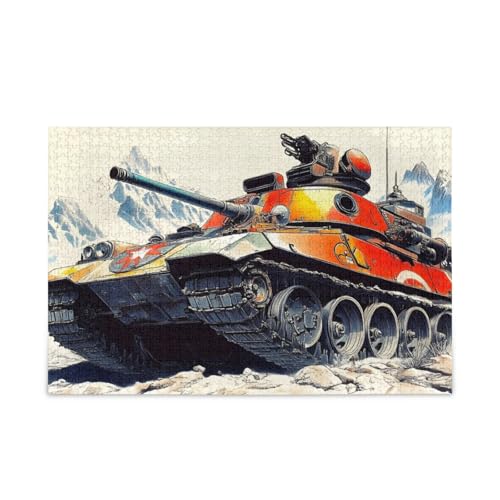 NFMILI Bunte Panzer-Puzzle, 500 Teile, für Erwachsene und Familien, Zigsaw Puzlle, 20,5 x 37,8 cm NFMILI Bunte Panzer-Puzzle, 500 Teile, für Erwachsene und Familien, Zigsaw Puzlle, 20,5 x 37,8 cm von NFMILI