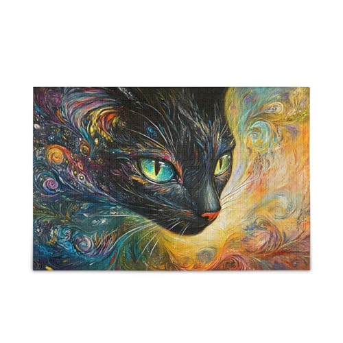 NFMILI Buntes Katzen-Puzzle, 500 Teile, für Erwachsene und Familien, Zigsaw Puzlle-Spiel, 20,5 x 37,8 cm NFMILI Buntes Katzen-Puzzle, 500 Teile, für Erwachsene und Familien, Zigsaw Puzlle-Spiel, 20,5 x 37,8 cm von NFMILI