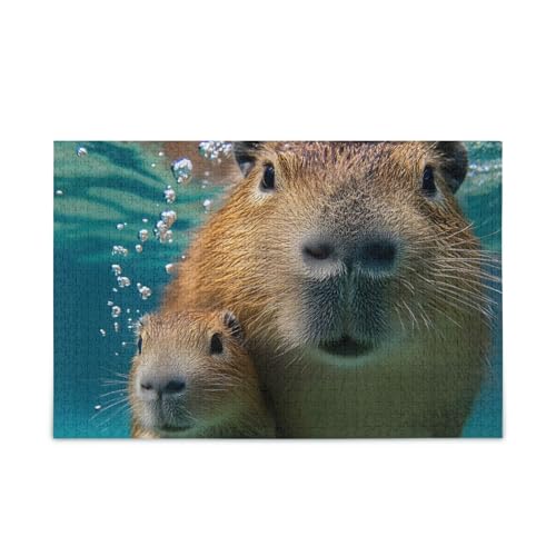 NFMILI Capybara Pool Jigsaw Puzzles 1000 Teile für Erwachsene Familien Zigsaw Puzlle Spiel 20,5 × 37,8 cm NFMILI Capybara Pool Jigsaw Puzzles 1000 Teile für Erwachsene Familien Zigsaw Puzlle Spiel 20,5 × 37,8 cm von NFMILI