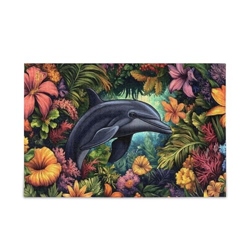 NFMILI Delphin Flowers Jigsaw Puzzles 500 Teile für Erwachsene Familien Zigsaw Puzlle Spiel 20,5 × 37,8 cm NFMILI Delphin Flowers Jigsaw Puzzles 500 Teile für Erwachsene Familien Zigsaw Puzlle Spiel 20,5 × 37,8 cm von NFMILI