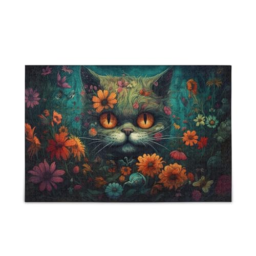 NFMILI Dread Cat Jigsaw Puzzles 1000 Teile Holz für Erwachsene Familien DIY Freizeitspiel 19,7 × 74,9 cm NFMILI Dread Cat Jigsaw Puzzles 1000 Teile Holz für Erwachsene Familien DIY Freizeitspiel 19,7 × 74,9 cm von NFMILI