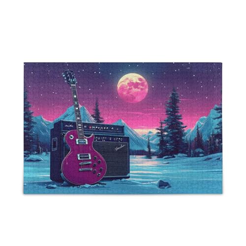 NFMILI Gitarre Schnee Puzzle 500 Teile für Erwachsene Familien Zigsaw Puzlle 20,5 × 37,8 cm NFMILI Gitarre Schnee Puzzle 500 Teile für Erwachsene Familien Zigsaw Puzlle 20,5 × 37,8 cm von NFMILI