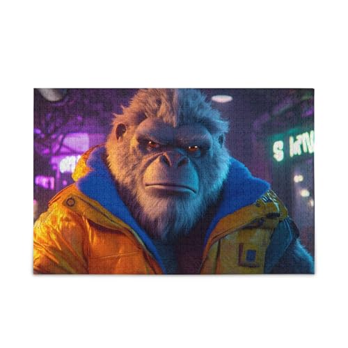 NFMILI Gorilla Modern Jigsaw Puzzles 500 Teile für Erwachsene Familien Zigsaw Puzlle 20,5 × 37,8 cm NFMILI Gorilla Modern Jigsaw Puzzles 500 Teile für Erwachsene Familien Zigsaw Puzlle 20,5 × 37,8 cm von NFMILI