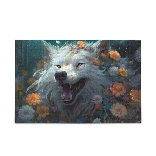 NFMILI Happy Fox Blumen Puzzles 1000 Teile Holz für Erwachsene Familien DIY Freizeitspiel 20,5 × 37,8 cm NFMILI Happy Fox Blumen Puzzles 1000 Teile Holz für Erwachsene Familien DIY Freizeitspiel 20,5 × 37,8 cm von NFMILI