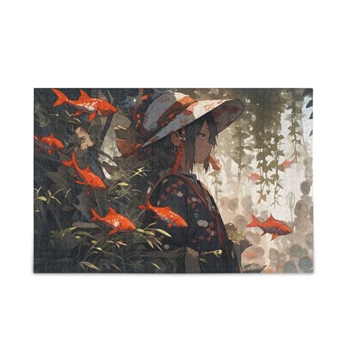 NFMILI Japanischer Stil Fisch Puzzle 1000 Teile Holz für Erwachsene Familien DIY Freizeitspiel 20,5 × 37,8 cm NFMILI Japanischer Stil Fisch Puzzle 1000 Teile Holz für Erwachsene Familien DIY Freizeitspiel 20,5 × 37,8 cm von NFMILI
