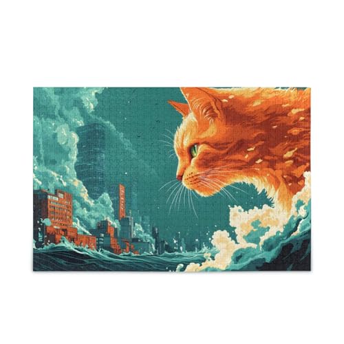 NFMILI Katze Meer Stadt Puzzle 500 Teile für Erwachsene Familien Zigsaw Puzlle 20,5 × 37,8 cm NFMILI Katze Meer Stadt Puzzle 500 Teile für Erwachsene Familien Zigsaw Puzlle 20,5 × 37,8 cm von NFMILI