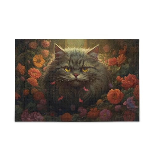 NFMILI Katzenaugen-Puzzles 1000 Teile Holz für Erwachsene Familien DIY Freizeitspiel 19,7 × 74,9 cm NFMILI Katzenaugen-Puzzles 1000 Teile Holz für Erwachsene Familien DIY Freizeitspiel 19,7 × 74,9 cm von NFMILI