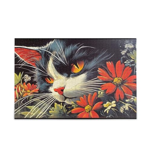 NFMILI Katzenpflanzen Puzzle 500 Teile für Erwachsene Familien Zigsaw Puzlle Spiel 20,5 × 37,8 cm NFMILI Katzenpflanzen Puzzle 500 Teile für Erwachsene Familien Zigsaw Puzlle Spiel 20,5 × 37,8 cm von NFMILI