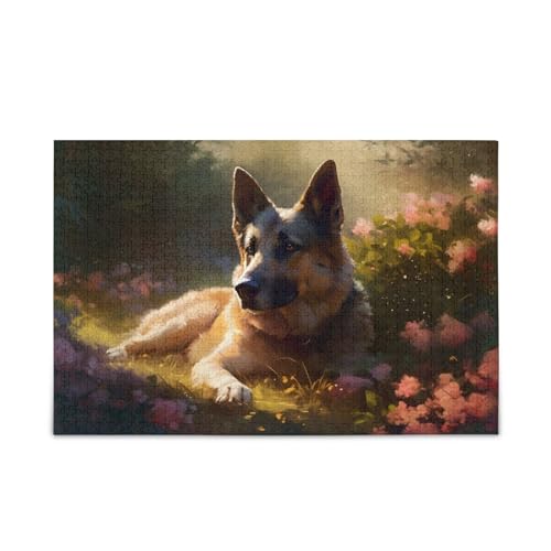 NFMILI Lustige Hunde Blumen Puzzles 1000 Teile Holz für Erwachsene Familien DIY Freizeitspiel 19,7 × 74,9 cm NFMILI Lustige Hunde Blumen Puzzles 1000 Teile Holz für Erwachsene Familien DIY Freizeitspiel 19,7 × 74,9 cm von NFMILI