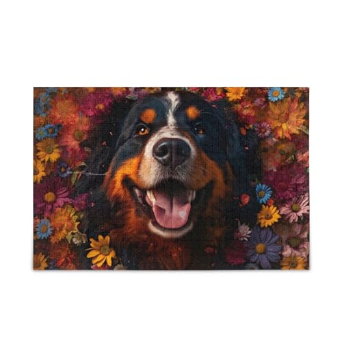 NFMILI Lustige Hunde Floral Jigsaw Puzzles 1000 Teile Holz für Erwachsene Familien DIY Freizeitspiel 20,5 × 37,8 cm NFMILI Lustige Hunde Floral Jigsaw Puzzles 1000 Teile Holz für Erwachsene Familien DIY Freizeitspiel 20,5 × 37,8 cm von NFMILI