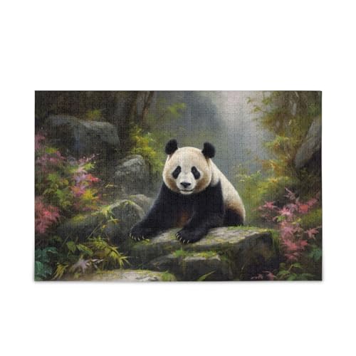 NFMILI Niedliche Panda Puzzles 1000 Teile Holz für Erwachsene Familien DIY Freizeitspiel 19,7 × 74,9 cm NFMILI Niedliche Panda Puzzles 1000 Teile Holz für Erwachsene Familien DIY Freizeitspiel 19,7 × 74,9 cm von NFMILI