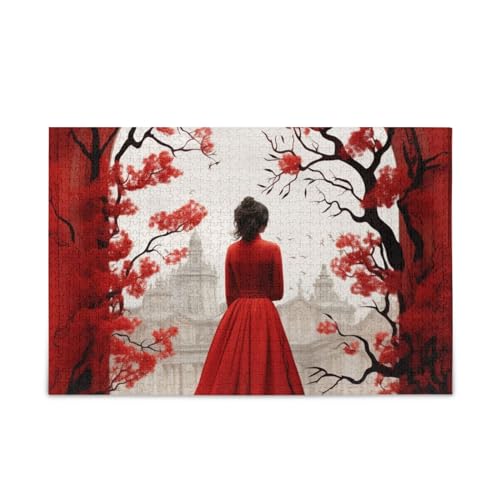 NFMILI Red Dress Jigsaw Puzzles 1000 Pieces Wooden for Adults Teen Kids Families DIY Leisure Game 20.5 × 37.8 cm NFMILI Red Dress Jigsaw Puzzles 1000 Pieces Wooden for Adults Teen Kids Families DIY Leisure Game 20.5 × 37.8 cm von NFMILI